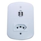 Tomada Placa 4x2 Com 2 Usb E 1 Tomada 10a Com Proteção - PW