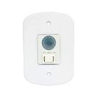 Tomada Placa Sensor 4x2 standard com chave Redondo - PW