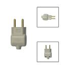 Tomada Plug Macho Prensa 2 Pinos 20A 250V Branco