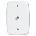 Tomada Pluzie Ideale para Antena TV/SAT com Placa 4x2 Branca