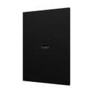 Tomada Recta Satin USB 2A Com Placa Black Universal - BLux