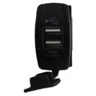 Tomada Retangular Usb Plástico Fêmea 3.1A 12/24V