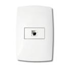 Tomada RJ11 de 2 Fios com Placa Branca Home - B.Lux