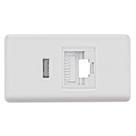 Tomada Rj45 (cat 6) Branca - 57115-056 - Tramontina Tomada Rj45 (cat 6) Branca Tramontina 57115-056