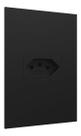 Tomada Simples 10a 4x2 Recta Black Satin Preto Fosco Blux