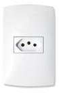 Tomada Simples 20a 4x2 Linha Home Branco Com Placa Blux