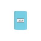 Tomada simples 20A azul Pluzie modular Tomada simples 20A azul Pluzie modular