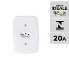 Tomada Simples 20A Ideale Pluzie 4x2 branca 250V Tomada Simples 20A Ideale Pluzie 4x2 branca 250V
