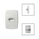 Tomada Simples Monobloco 3 Pinos 20A 250V 4x2 Branco