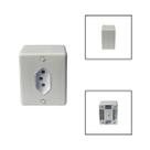 Tomada Simples Sobrepor 3 Pinos 20A 250V Branco