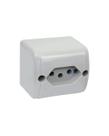 Tomada Sobrepor 2p+t 250V 10A Cinza Silentoque Pial