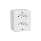 Tomada Sobrepor Dupla 250V 10A 63120 Ilumi Tomada Sobrepor Dupla 250V 10A 63120 Ilumi
