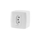 Tomada Sobrepor Externa 20A 2P+T 250V Branco ilumi