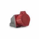 Tomada Sobrepor Modelo 3P+T+N 16A 380/440v Cor Vermelha Referência 5006 - Soprano