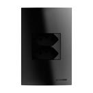 Tomada Soprano Brava Up Dupla 2p+T 10A 250V com Placa 4x2 Preto