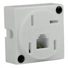 Tomada Telefone Externa Cartela Interneed Padrao+1 Jack Branca 5087 - Kit C/10 Cartelas