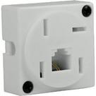 Tomada Telefone Externa Cartela Interneed Padrao + 1 Jack Branca 5087 - Kit C/10 Cartelas Tomada Telefone Externa Cartela Interneed Padrao + 1 Jack Branca 5087 - Kit C/10 Cartelas