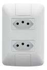 Tomada Tramontina 4x2 20a Dupla 2p+t 250v Aria Cor Branco Tomada Tramontina 4x2 20a Dupla 2p+t 250v Aria Cor Branco