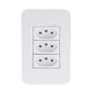 Tomada tripla 10a ref 57240/076 tablet tramontina