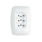Tomada tripla 2p+T 20A/250V Com Placa 4x2 Fame Elegance