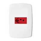 Tomada Universal 2P+T 20A Vermelha com Placa - DC-8100/48 - DICOMPEL