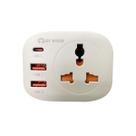 Tomada Universal Adaptador com 2 Usb 1 Tipo C Leve na Viagem
