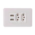 Tomada Universal Branco Usb Entrada Bivolt Dupla