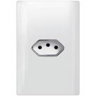 Tomada Universal Horizontal 2P+T 20A com Placa 4x2 Cromada - DC 1200/30 - NOVARA