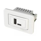 Tomada USB 2 Saídas Tipo A e C 5V 2A Lumitek