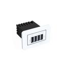 Tomada USB Charger 4X5V-2A+BR Lumitek
