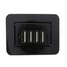 Tomada USB Charger P/4 dispositivos Lumitek Preta ou Branca -Duda ferragens
