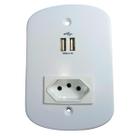 TOMADA USB COM PROTETOR 4x2 PARA RAIOS E SURTOS