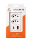 Tomada USB Duo Bivolt 2P+T Carregador Parede USB-A USB-C 3A Max. Tomada USB Duo Bivolt 2P+T Carregador Parede USB-A USB-C 3A Max.