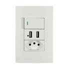 Tomada Usb Duo Com Interruptor E Tomada