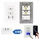 Tomada USB Dupla Branco 4x2 Turbo