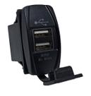Tomada Usb Dupla Retangular Barco Carro Motorhome 12/24v