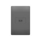 Tomada Usb Fame Habitat Onix 15w Com Placa 4x2 Onix