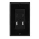 Tomada USB Maxxima 4.8A USB C/A 4 portas USB pretas