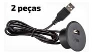 Tomada Usb/Tipo C de Embutir Redonda (2pçs)
