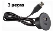 Tomada Usb/Tipo C de Embutir Redonda (3pçs)