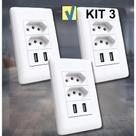 Tomada USB Universal Tomada De Parede 4x2 Bivolt Multifuncional Com 2 Entrada USB