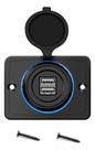 Tomada USB Veicular com 2 Portas para Carro, Van, Caminhão, Ônibus e Barco