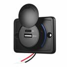 Tomada Veicular Quadrada USB e Tipo C Universal - DNI0588