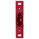 Tomada Vertical 2P+T 10A Vermelha para Condulete - Ilumi - Compatível com Inpol - 250v