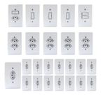 Tomadas E Interruptores (25 Pç) Kit Casa Completa Linha Gelo