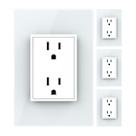Tomadas elétricas, receptáculo vertical duplex LIVOLO 15A (pacote com 4)