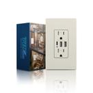 Tomadas USB e receptáculos TOPELER de 3 portas USB-C 30W 6.0A Light Almond