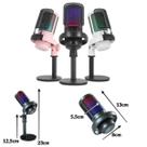 Tomatê MT 1060R - Microfone Profissional Gamer com RGB e USB
