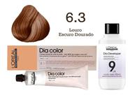 Tonalizante Dia Color 6.3 Louro Escuro Dourado + Emulsão Reveladora 9v L'Oréal Professionnel