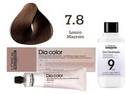 Tonalizante Dia Color 7.8 Louro Marrom + Emulsão Reveladora 9v L'Oréal Professionnel Tonalizante Dia Color 7.8 Louro Marrom + Emulsão Reveladora 9v L'Oréal Professionnel